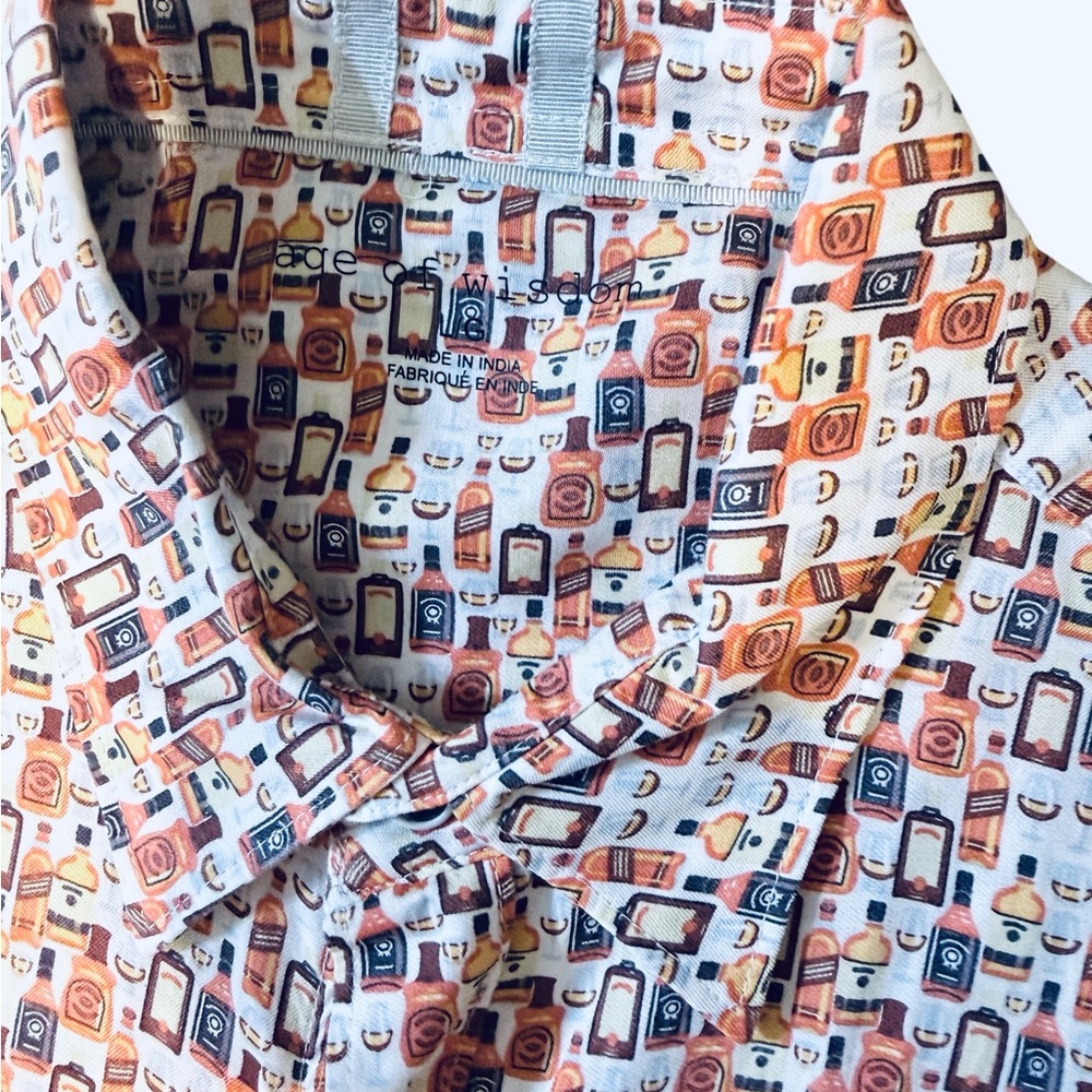 💙Age of Wisdom Men's Patterned Short Sleeve Shirts - Multicolor - Picture 5 of 8